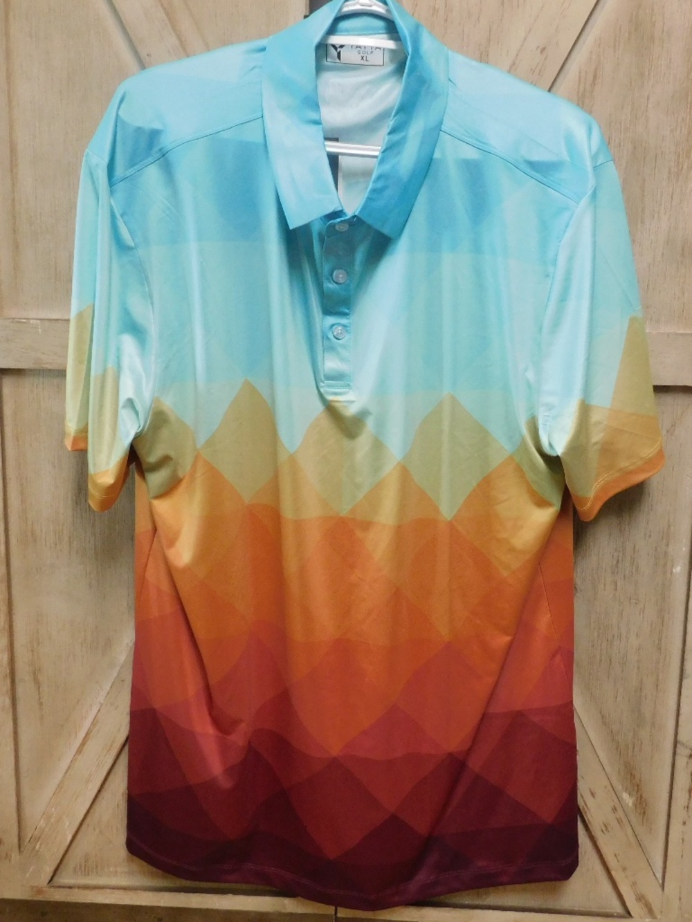 Yatti Golf NWT Mens XL Golo Polo Shirt Arizona Sunset